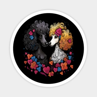 Poodle Couple Valentine Magnet